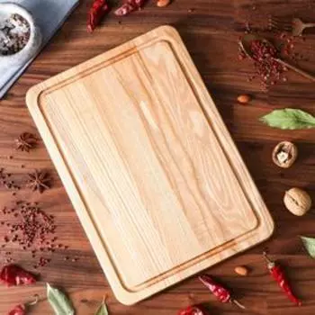 Менажница деревянная "Бир", с разделочной доской, 35х25 см, массив ясеня