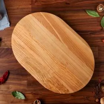 Блюдо сервировочное "Гром", с разделочной доской, 45х30 см, массив ясеня