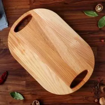 Поднос деревянный для подачи и сервировки, с разделочной доской, 45х30 см, массив ясеня