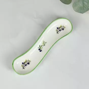 Блюдо фарфоровое для оливок/солений Доляна «Олива», 2053,5 см, цвет белый