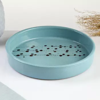 Блюдо «Харизма», 500 мл, 203,5 см, керамика, голубое