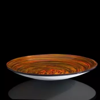 Блюдо интерьерное "Milan Glass", оранжевая, 48 48 см