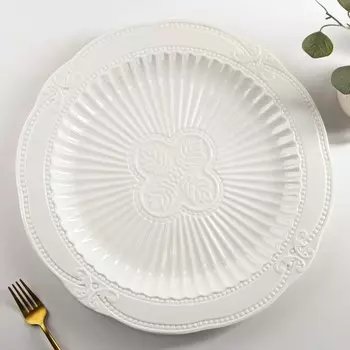 Блюдо Magistro «Этюд», d=40.5 см, керамика, белое