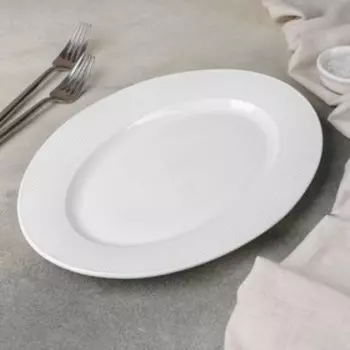 Блюдо «Каресса», 29,5×21,5 см, цвет белый