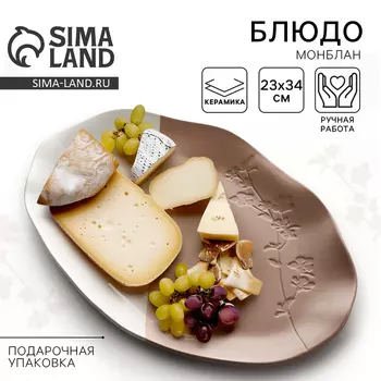 Блюдо керамическое «Монблан», 2334 см, ручная работа