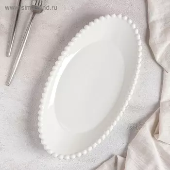 Блюдо керамическое «Классика», 32176 см, цвет белый