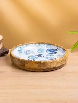 Блюдо «Крабы», 25254.5 см, дерево манго