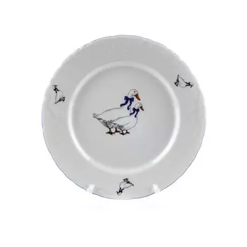 Блюдо круглое Cmielow Rococo «Гуси», d=32 см