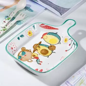 Блюдо квадратное «Прогулка авокадо», 22,5×15,5 см