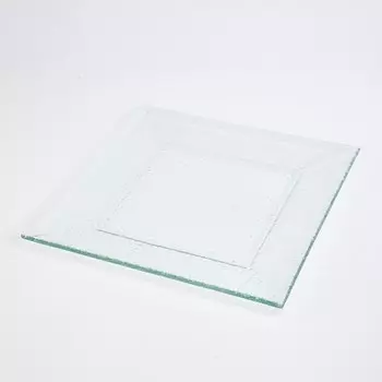 Блюдо квадратное прозрачное, 28×28 см, BDK Glass