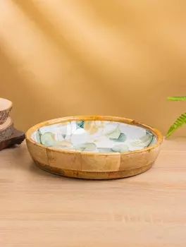 Блюдо «Листья», 25254.5 см, дерево манго