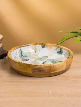 Блюдо «Листья», 25.525.56 см, дерево манго