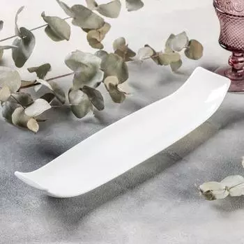 Блюдо Magistro «Бланш», 3695 см, фарфор, белое