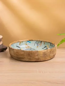 Блюдо «Мудрый слон», 25.525.56 см, дерево манго