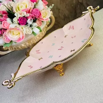 Блюдо на ножках Lenardi «Бабочки», d=48 см