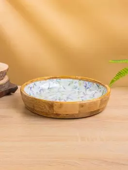 Блюдо «Оттенки сирени», 25254.5 см, дерево манго