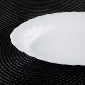 Блюдо овальное, 22×13,5 см, стеклокерамика, цвет белый