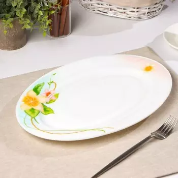 Блюдо овальное «Арина», 35 см, стеклокерамика