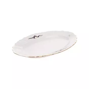 Блюдо овальное Bernadotte, декор «Синие вензеля», 26 см