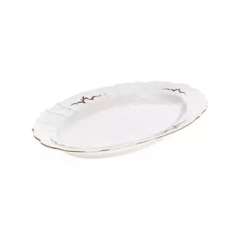 Блюдо овальное Bernadotte, декор «Синие вензеля», 39 см