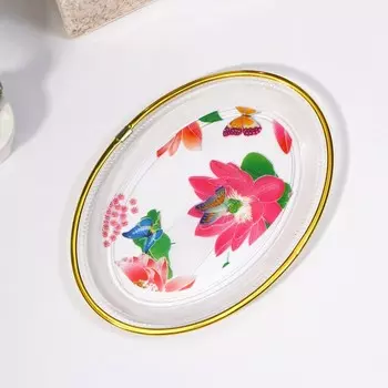 Блюдо овальное «Блеск», 22,416,2 см, рисунок МИКС