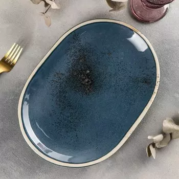 Блюдо овальное Blu Reattivo, 30×22 см