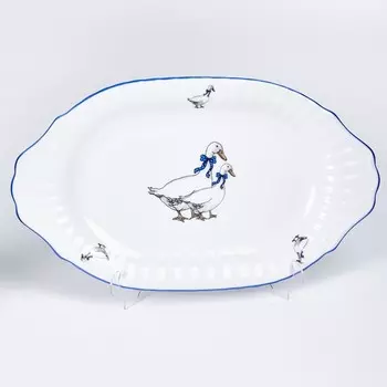 Блюдо овальное «Гуси» 28 см