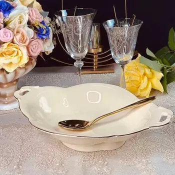 Блюдо овальное Lenardi «Мираж», с ручками, длина 35 см