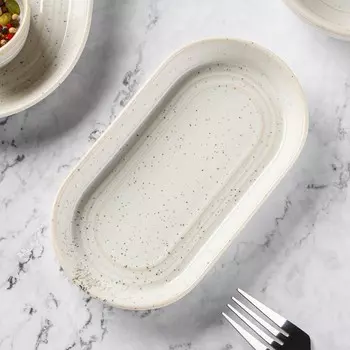 Блюдо Magistro Urban, 260 мл, 189.82.5 см, овальное, фарфор, белое