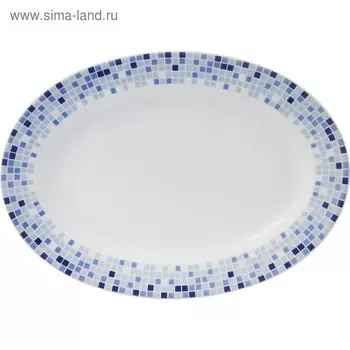 Блюдо овальное Opal, декор «Мозайка», 24 см