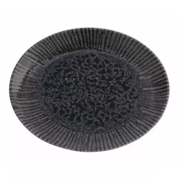 Блюдо овальное Porland Iris Grey, размер 21х16 см