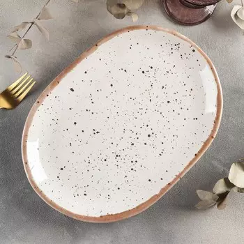 Блюдо овальное Punto bianca, 30×22 см