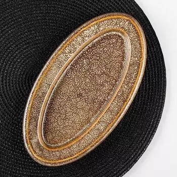 Блюдо керамическое овальное «Стоун», 25×13,5×2 см