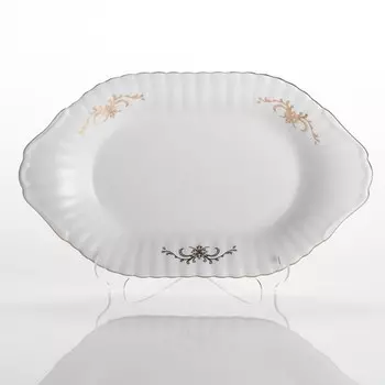 Блюдо овальное «Золотой вензель» 24 см