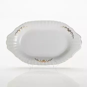 Блюдо овальное «Золотой вензель» 33 см