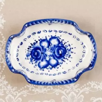 Блюдо под заливное, гжель