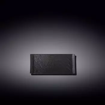 Блюдо прямоугольное Wilmax England Slate Stone, размер 15х8 см, цвет чёрный сланец