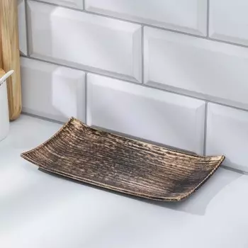 Блюдо прямоугольное «Фактура», 22×11,5×2 см, цвет МИКС