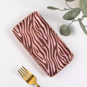 Блюдо керамическое прямоугольное «Тигр», 18×9,5 см