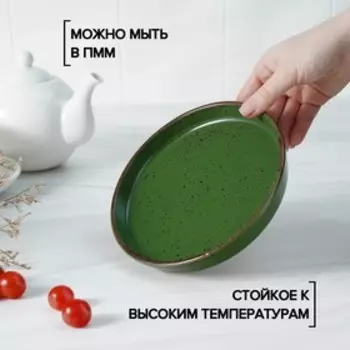 Блюдо фарфоровое Punto verde, d=17,5 см