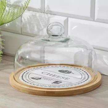 Блюдо с крышкой «Эстет. Сыр», 25×25×17 см