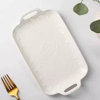 Блюдо Доляна «Сьюзен», 2514,5 см, керамика, цвет белый