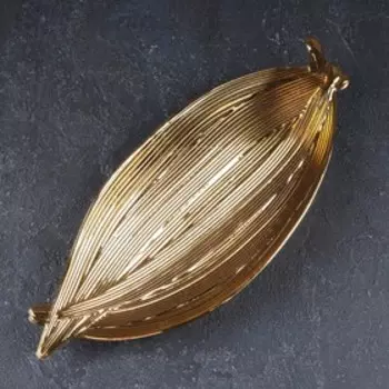 Блюдо сервировочное «Бамбук», 34×14×2,2 см, цвет золотой