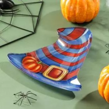 Блюдо сервировочное Доляна «Хэллоуин. Полосатая шляпа»