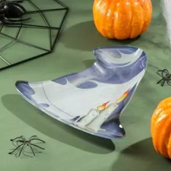 Блюдо сервировочное Доляна «Хэллоуин. Шляпа в паутине»