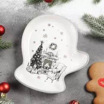 Блюдо сервировочное Доляна «Хюгге», 20183 см, цвет белый