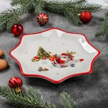 Блюдо сервировочное Доляна «Навстречу Новому году», 20×2,3 см