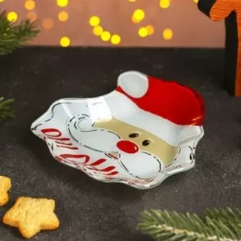 Блюдо сервировочное Доляна «Санта», 1415 см, стекло