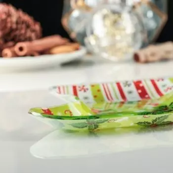 Блюдо новогоднее сервировочное Доляна «Сапожок. Заплатка», 1614 см, стекло