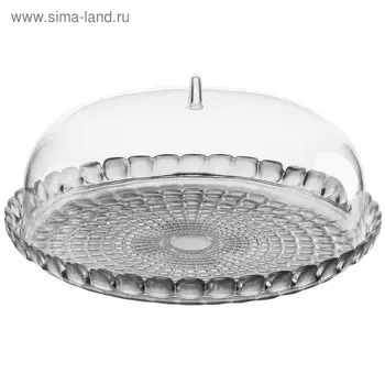 Блюдо сервировочное Guzzini Tiffany, d=36 см, цвет серый